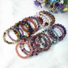 마노 및 필드 옥 핑크 크리스탈 청금석 팔찌의 그림