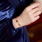 천연 보석 더블 레이어 팔찌의 그림