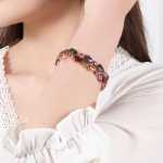 크리스탈 팔찌 시계의 그림