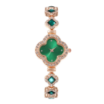 뜨거운 폭발적인 패션 네 잎 클로버 팔찌 쿼츠 시계 시계 캐주얼 백 다섯 잎 클로버 여성 트렌드 손목 시계의 그림