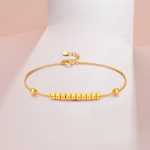 여성 트랜짓 비즈 골드 발찌의 그림