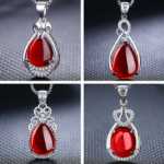 S925 스털링 실버 루비의 그림