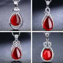 S925 스털링 실버 루비의 그림