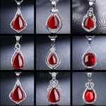 S925 스털링 실버 루비의 그림