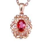 미얀마 말차 루비 목걸이의 그림