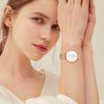 에르보 시계 여성 인 스타일 간단한 기질 방수 석영 장식 시계 여성 작은 빛 럭셔리 별이 가득한 5150의 그림