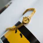 보석 꽃 작은 금 시계 작은 미니 복고풍 금도금 실버 팔찌 심플한 신선한 얇은 스트랩 시계 여성 쿼츠 시계의 그림