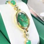 2022 년 새로운 상감 옥 옥 칼세도니 시계 여성 고급 감각의 고급 팔찌 시계 절묘한 작은 다이얼 시계의 그림