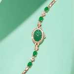 2022 년 새로운 상감 옥 옥 칼세도니 시계 여성 고급 감각의 고급 팔찌 시계 절묘한 작은 다이얼 시계의 그림