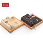 새로운 단단한 나무 주얼리 시계 팔찌 펜던트 디스플레이 소품 귀걸이 반지 다기능 주얼리 세트 4 세트의 그림