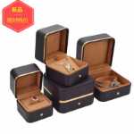 새로운 골드 가죽 보석 반지 상자 결혼 반지 보석 보관 상자 시계 상자 작은 펜던트 보석 상자 선물 상자의 그림