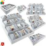 고급 시계 체인 팔찌 디스플레이 트레이 보관함 베개 시계 스탠드 주얼리 박스 옥 귀걸이 펜던트 주얼리 벨벳의 그림