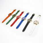 그라프 오리지널 브랜드 "리미티드 에디션" 데이트저스트 캘린더 골드 도금 사파이어 다이얼 가죽 시계의 그림