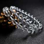 천연 화이트 크리스탈 팔찌의 그림