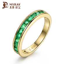 미라이 주얼리 천연 에메랄드 보석 반지의 그림