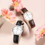 천왕 심플 패션 컴팩트 기질 커플 시계 트렌드 절묘한 선물 가벼운 고급 브랜드 여성용 석영 여성용 시계의 그림