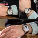 갈매기 시계 남성용 자동 기계식 시계 비즈니스 스켈레톤 플라이휠 벨트 남성용 시계 M170S 플라이휠의 그림