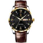 정품 브랜드 남성 시계 방수 캐주얼 패션 비즈니스 자동 기계식 시계 남성 학생 쿼츠 시계의 그림