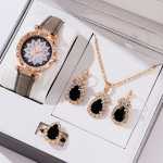 뜨거운 판매 여성 기질 고급 크리에이티브 선물 세트 다이아몬드 시계 장식품 4pcs / 세트 선물 상자 손목 시계없이 세트의 그림