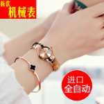 스위스 숙녀 시계 여성 자동 기계식 시계 여성 시계 방수 발광 패션 라이트 럭셔리 더블 캘린더 유명 브랜드 수입의 그림