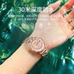 스위스 정품 방수 여성용 시계 자동 기계식 시계 한국어 버전의 학생용 시계 여성용 초박형 석영 손목 시계의 그림