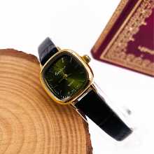 빈티지 상하이 주얼리 플라워 스퀘어 설탕 금도금 학생 벨트 백 로마 숙녀 간단한 문학적 작은 금 시계의 그림