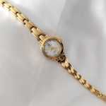 상하이 다이아몬드 작은 금 시계 작은 미니 복고풍 기질 금도금 실버 팔찌 심플한 신선한 얇은 밴드 쿼츠 여성용 시계의 그림