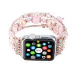 애플 마노 시계 밴드 애플워치4/3/2/1 주얼리 오리지널 스톤 크리스탈 핸드메이드 스포츠 시계 밴드 아이워치4 스트랩 조류 아이워치3 시계 밴드 액세서리 여성 교체 밴드에 적합합니다.의 그림