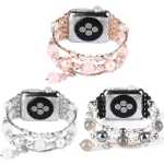 애플 마노 시계 밴드 애플워치4/3/2/1 주얼리 오리지널 스톤 크리스탈 핸드메이드 스포츠 시계 밴드 아이워치4 스트랩 조류 아이워치3 시계 밴드 액세서리 여성 교체 밴드에 적합합니다.의 그림