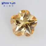 오각형 매화 모양의 샴페인 합성 지르콘 러프 스톤 다채로운 CZ 보석 시계 쥬얼리 액세서리 러프 다이아몬드 DIY의 그림