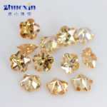 오각형 매화 모양의 샴페인 합성 지르콘 러프 스톤 다채로운 CZ 보석 시계 쥬얼리 액세서리 러프 다이아몬드 DIY의 그림