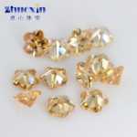 오각형 매화 모양의 샴페인 합성 지르콘 러프 스톤 다채로운 CZ 보석 시계 쥬얼리 액세서리 러프 다이아몬드 DIY의 그림
