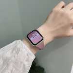 iwatch6 스트랩 애플워치7 s8 세대 애플워치 손목 밴드 5/4321/se 메탈 버클 파인 실리콘 38/4240/44/41/45 울트라 49mm용 IWUJIAO의 그림