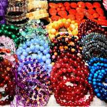 멀티 토르말린 문스톤  팔찌 악세사리의 그림