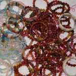 멀티 토르말린 문스톤  팔찌 악세사리의 그림