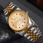 크라운 시계 정통 남성 손목 시계 방수 달력 야광 시계의 그림