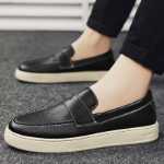 화이트 가죽 신발의 그림