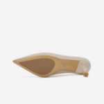 AuCom 여성 신발 봄과 가을 여성 싱글 슈즈 가죽 뾰족한 발가락 등자 가죽 신발 비즈니스 정장 고급 하이힐의 그림