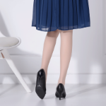 다프네 / 다프네 봄 뱀 가죽 양가죽 미세 힐 포멀 포인티드 하이힐 연회 여성 싱글 슈즈의 그림