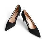 벨 포멀 하이힐 여성 가을 새로운 쇼핑몰 캐시미어 가죽 통근 OL 팬 싱글 슈즈 V6Q1DCQ0의 그림