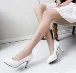 직장 전문 정장 하이힐 여성 블랙 의식 방수 플랫폼 5-6-8cm 숙녀 단일 뿌리 학생 작은 가죽 신발의 그림