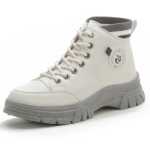 가죽 하이 탑 여성  신발의 그림