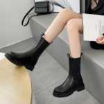 가죽 첼시 부츠의 그림