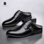 남성 가죽 세미 쿨 슬리퍼의 그림