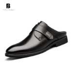 남성 가죽 세미 쿨 슬리퍼의 그림