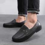 남성 모조 가죽 논슬립 레인 슈즈의 그림