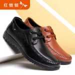 레드 드래곤 플라이 남성 가죽 신발의 그림