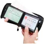 남성용 가죽 도난 방지 브러시 지퍼 카드 가방의 그림