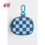 남성 캐주얼 패션 체크 무늬 도난 방지 허리 가방의 그림