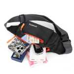 남성과 여성 달리기 휴대 전화 가방의 그림